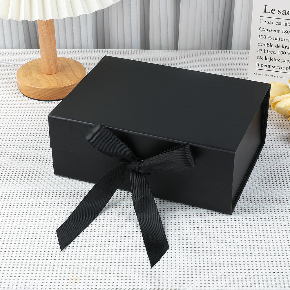 Coffret cadeau magnétique haut de gamme avec guirlande lumineuse LED et carte de vœux