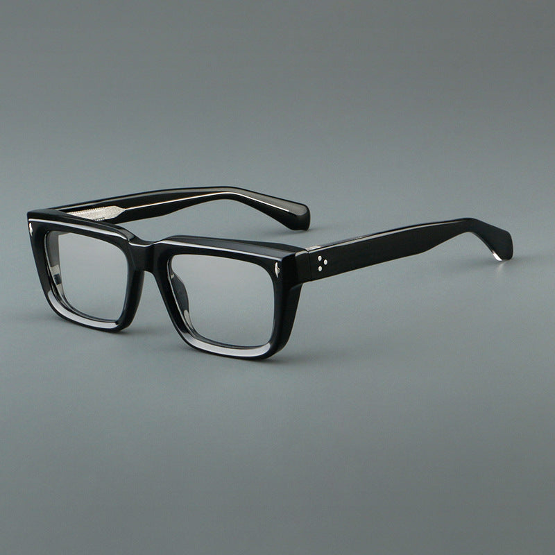 Majeed Monture de lunettes rectangulaires rétro en acétate