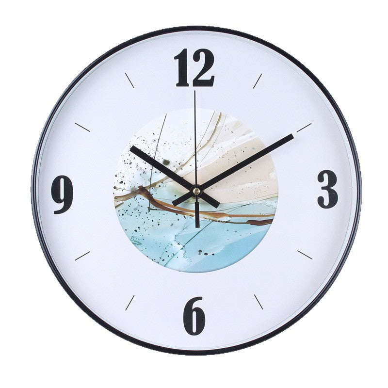 Horloge murale avec élégant motif de feuilles