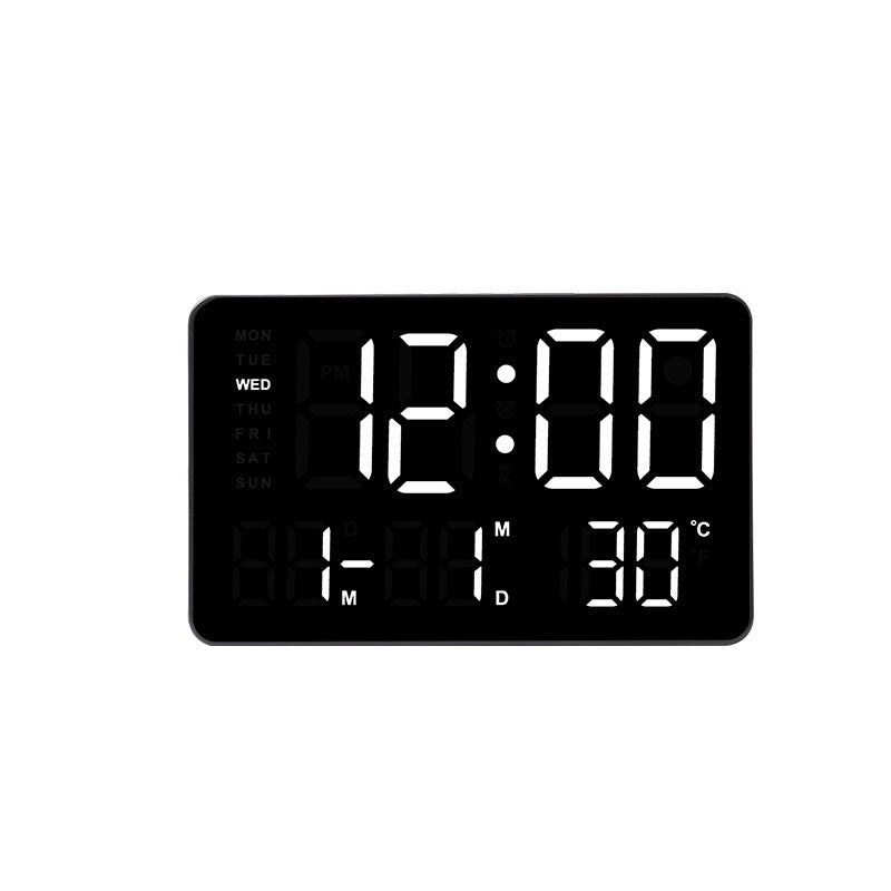 Horloge murale numérique avec affichage de la température et de la date