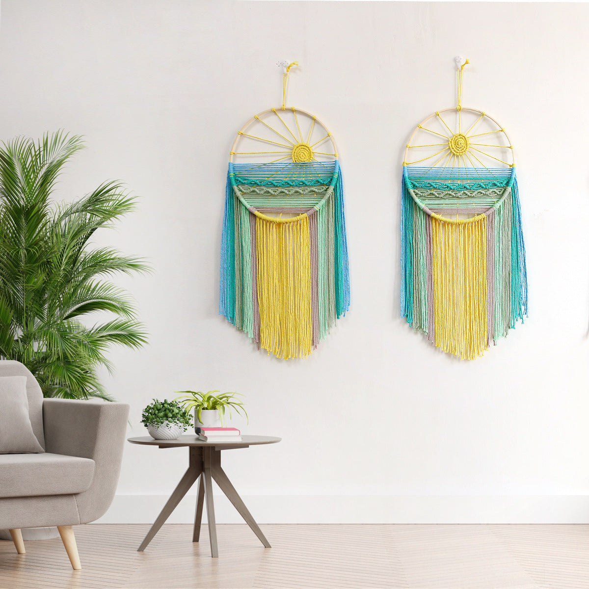 Décoration murale en macramé avec un attrait élégant