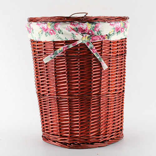 Panier à linge décoratif en osier
