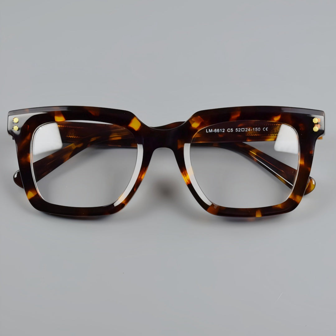Monture de lunettes carrée en acétate rétro Tatt