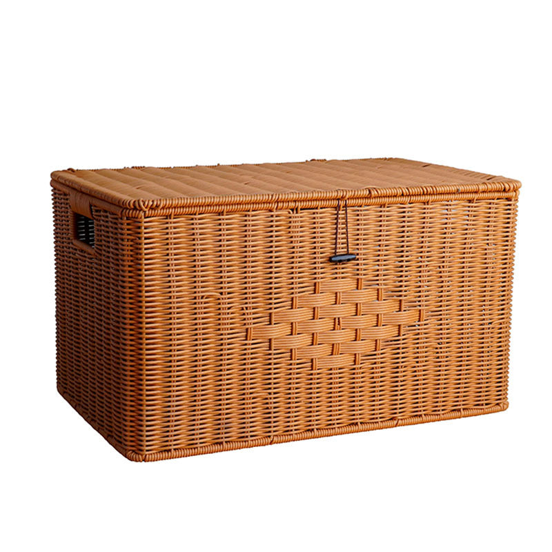 Panier à linge rectangulaire pour femme en matériau tressé