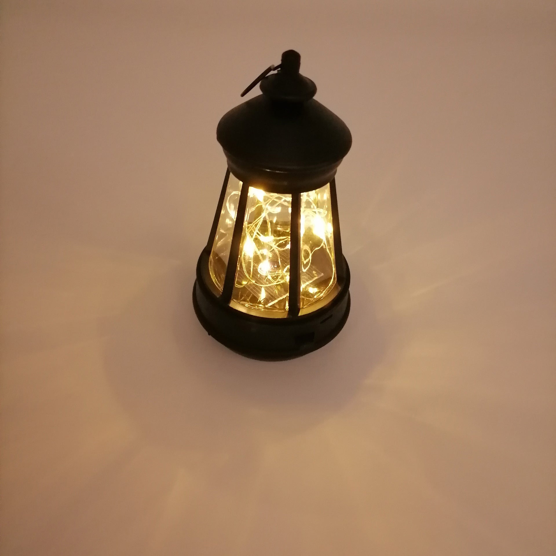 Lanterne LED décorative portative avec guirlande lumineuse intégrée et bol élévateur USB rechargeable