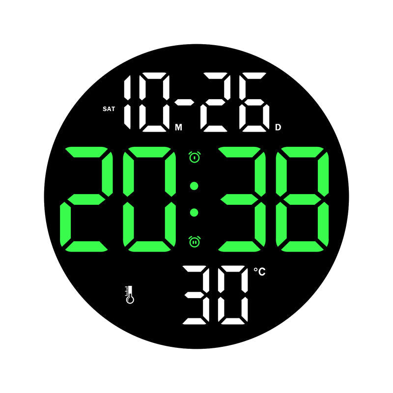 Horloge murale numérique avec fonction température et hygromètre