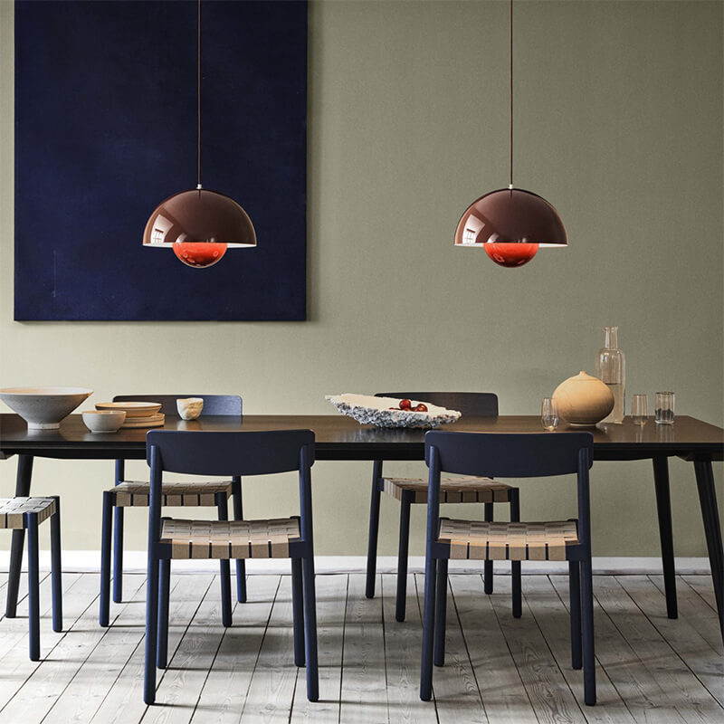 Lampe à suspension Scandinavische Halfrond Metalen Kap 1-Lichtpunt Modern Design Eetkamer Woonkamer | Sansotis