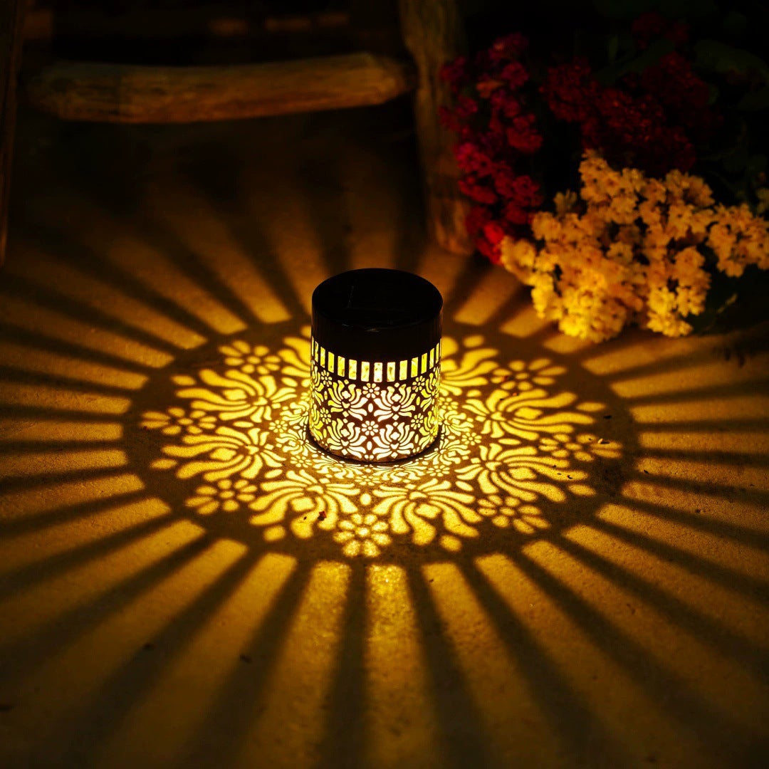 Applique solaire décorative avec motif de projection de mandala