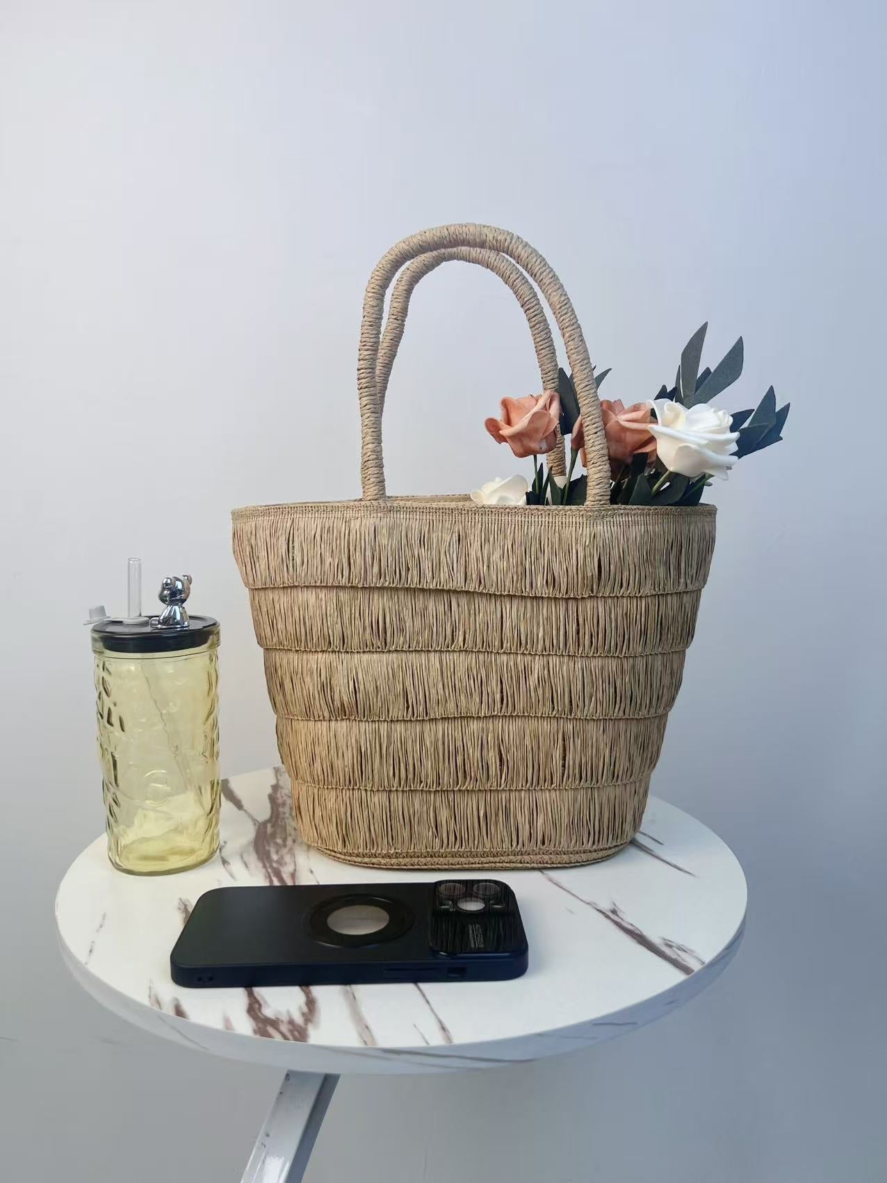 Sac à main tendance à pompon décoratif
