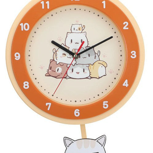 Horloge murale avec motif animalier coloré