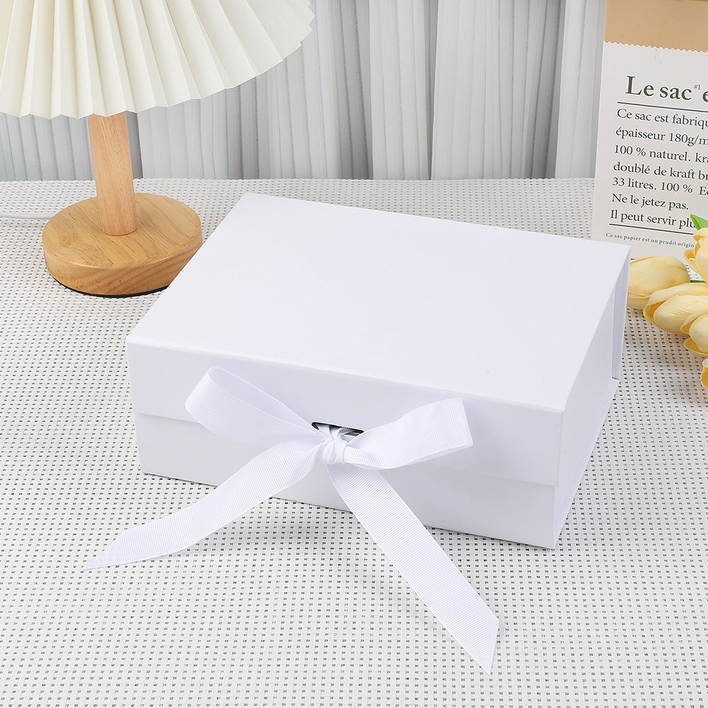 Coffret cadeau magnétique haut de gamme avec guirlande lumineuse LED et carte de vœux