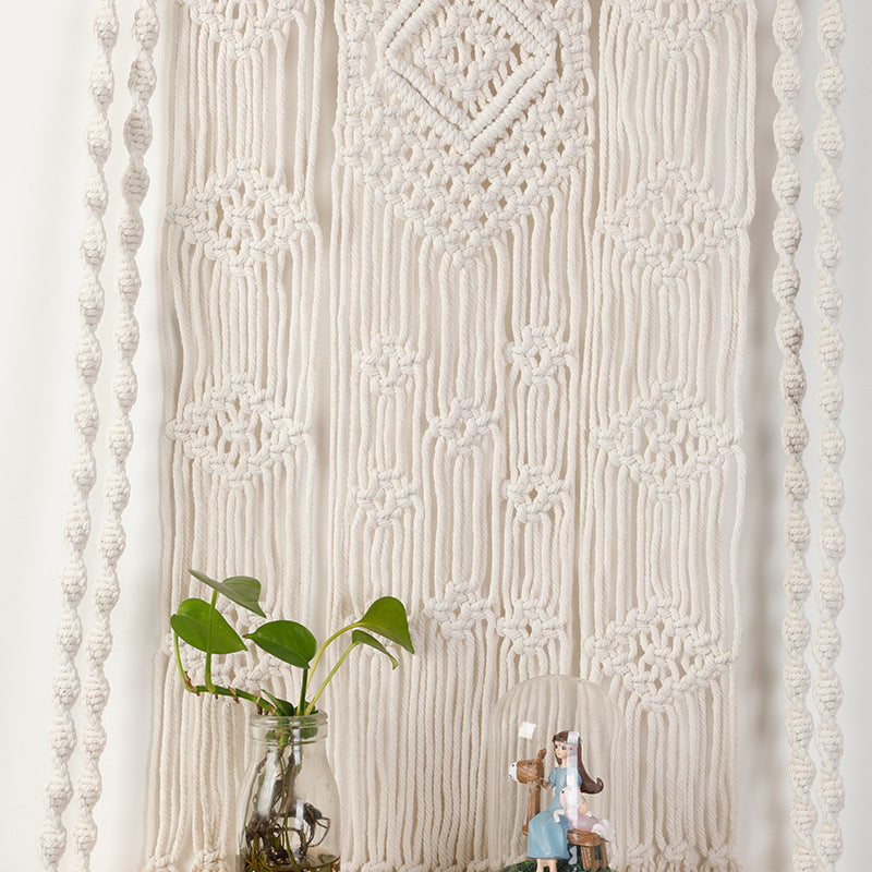 Étagère murale en macramé avec cintre