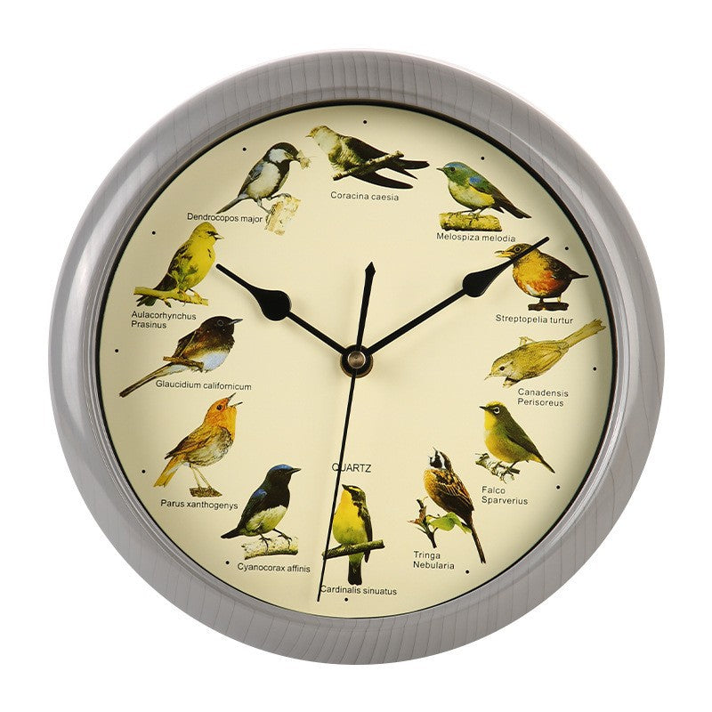 Horloge murale avec motif oiseau coloré