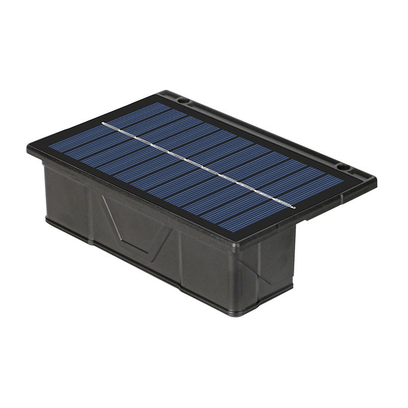 Applique murale extérieure solaire RVB à double faisceau avec panneau solaire intégré et base de montage résistante aux intempéries