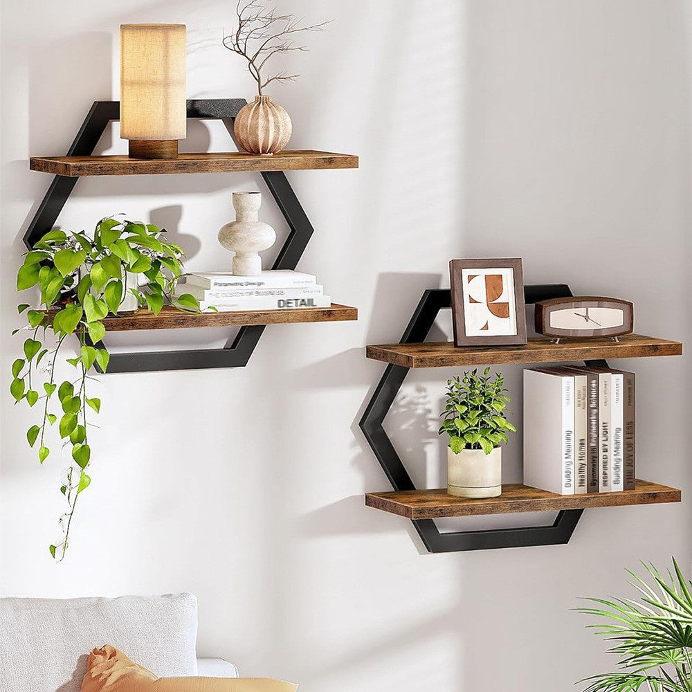 Etagère murale au design moderne en nid d'abeille