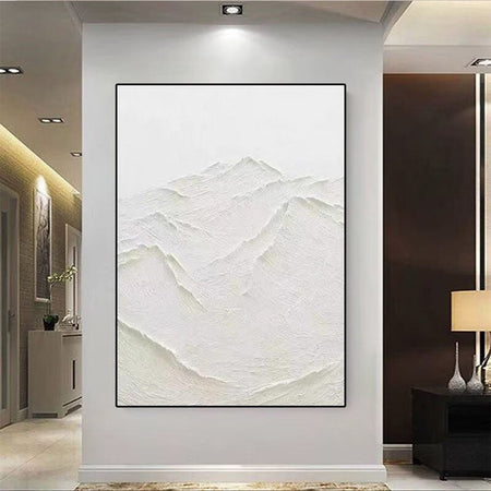 Décoration murale en toile de montagne texturée artistique