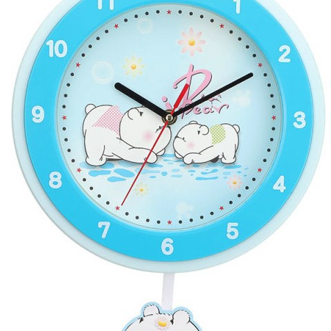 Horloge murale avec motif animalier coloré