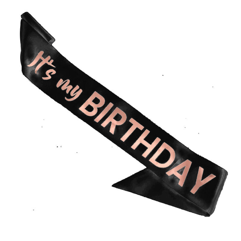 Bande d'anniversaire festive pour femme avec motif pailleté