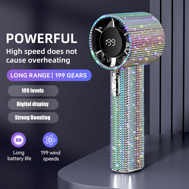 Sèche-cheveux portable haute performance pour femme avec détails brillants