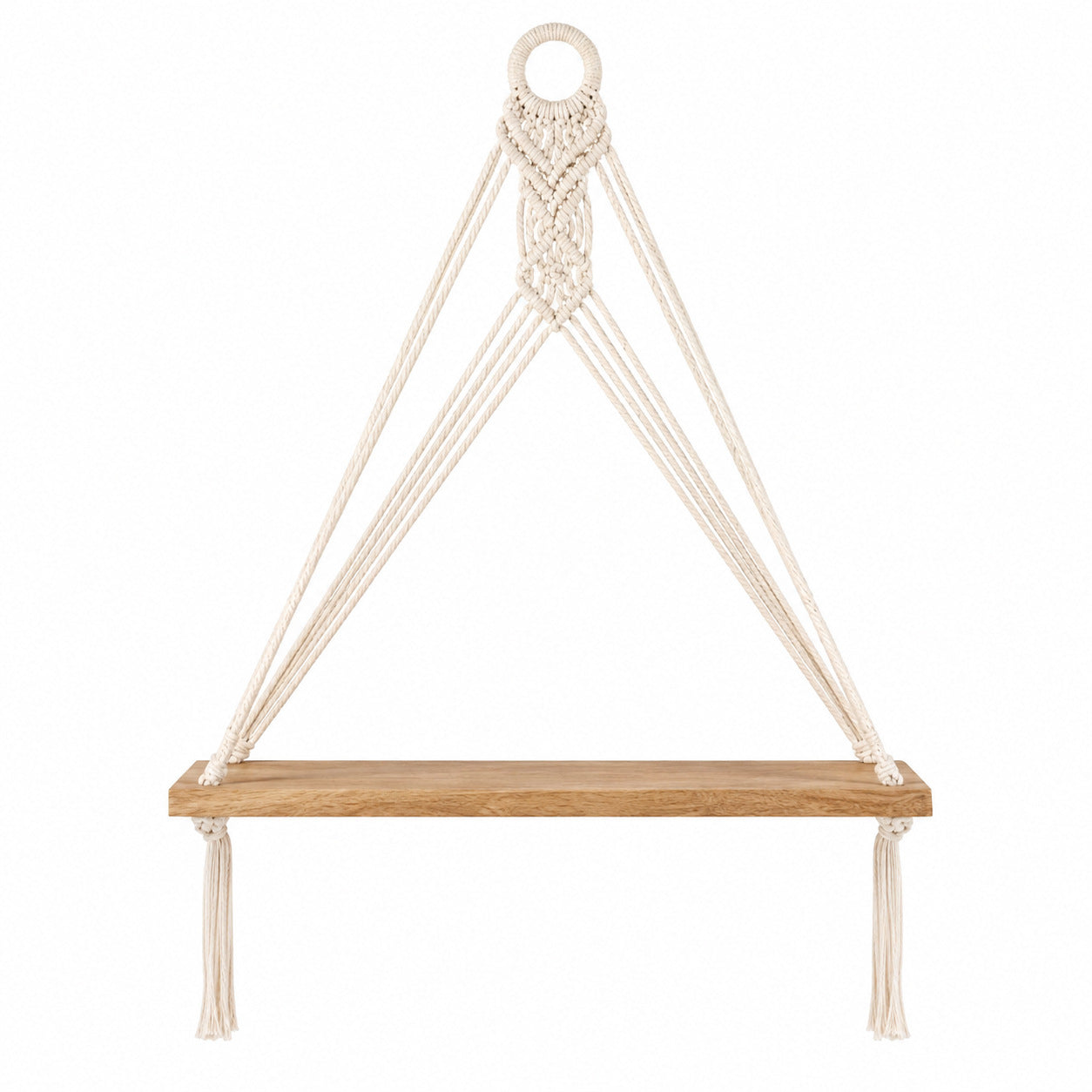 Etagère murale en macramé