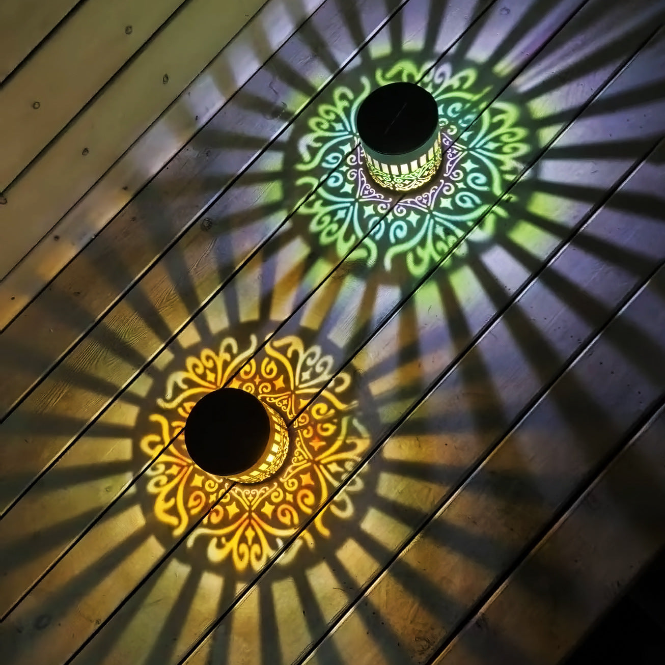Applique solaire décorative avec projection de sculpture marocaine, paire d'appliques murales d'extérieur en métal