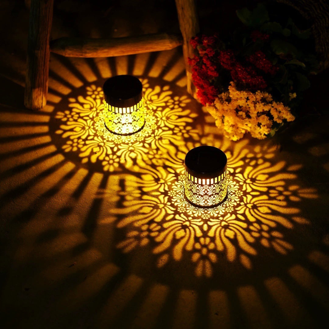 Applique solaire décorative avec motif de projection de mandala