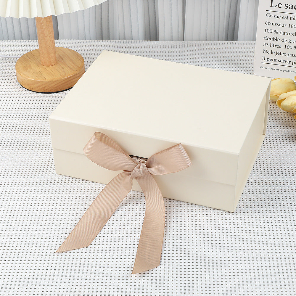 Coffret cadeau magnétique haut de gamme avec guirlande lumineuse LED et carte de vœux