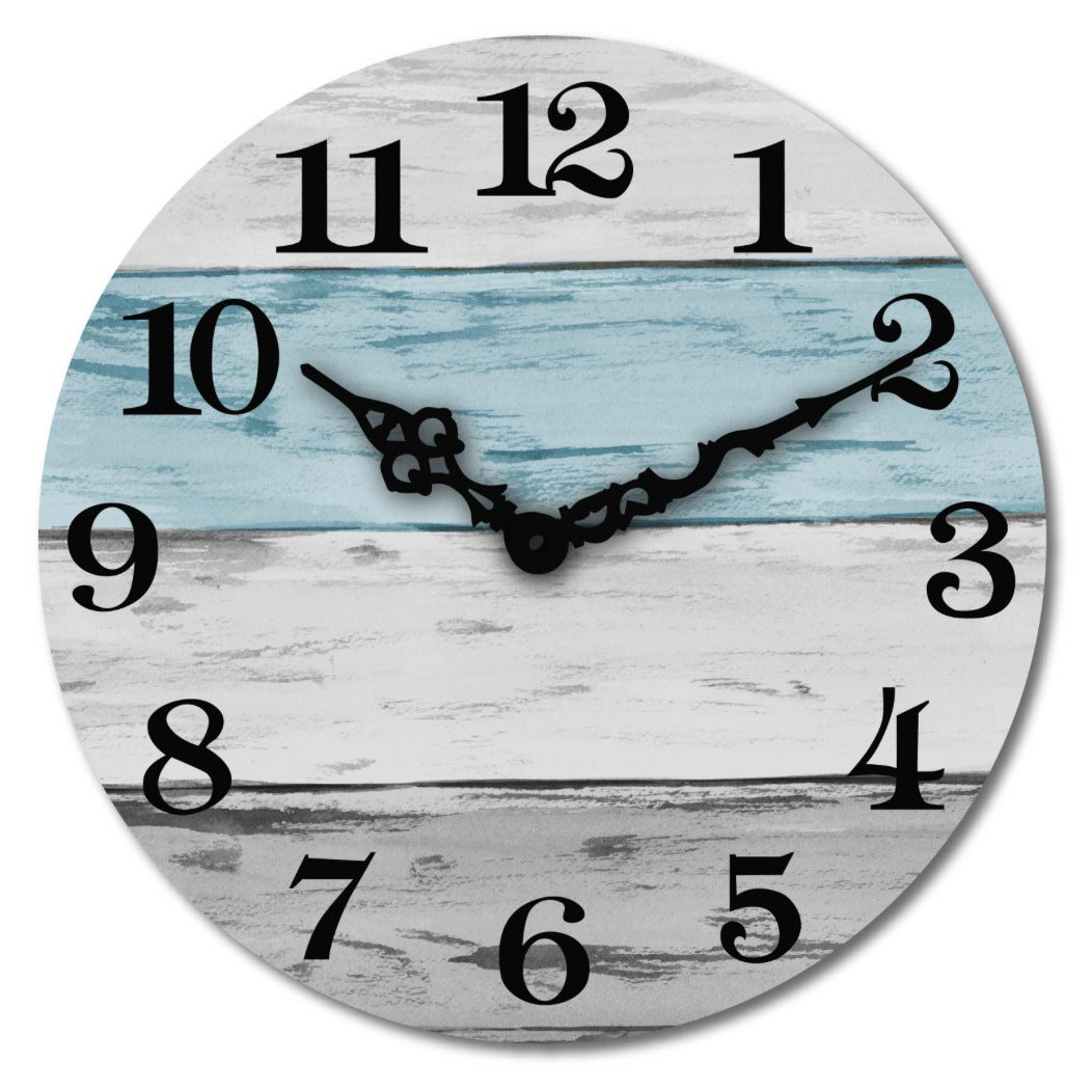 Horloge murale au design rustique en bois