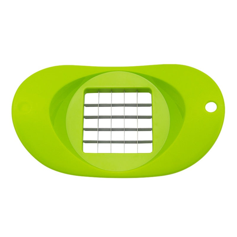 Bol élévateur et outil multifonction de cuisine : coupe, découpe en dés et en cubes; poignée ergonomique, compact et lavable au lave‑vaisselle