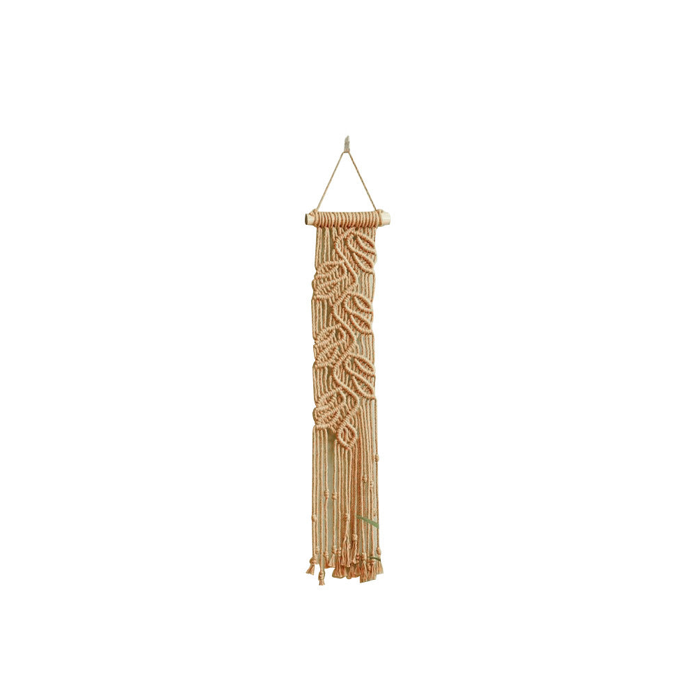 Décoration murale en macramé tissé à la main avec motif de feuilles