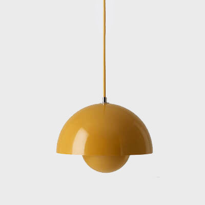 Lampe à suspension Scandinavische Halfrond Metalen Kap 1-Lichtpunt Modern Design Eetkamer Woonkamer | Sansotis