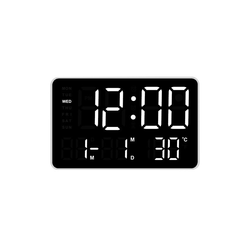 Horloge murale numérique avec affichage de la température et de la date