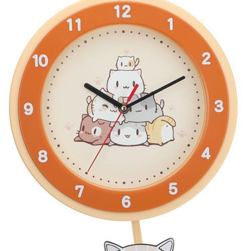 Horloge murale avec motif animalier coloré
