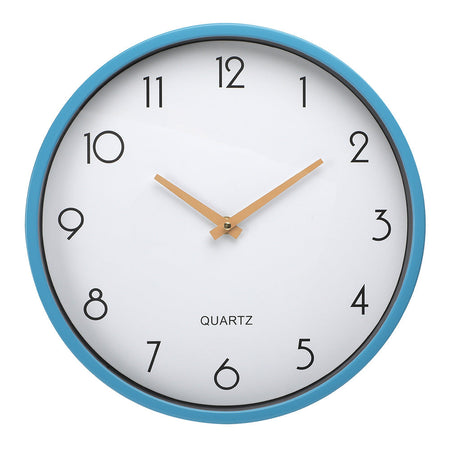 Horloge murale en plastique durable, design minimaliste avec chiffres clairs et mouvement à quartz silencieux