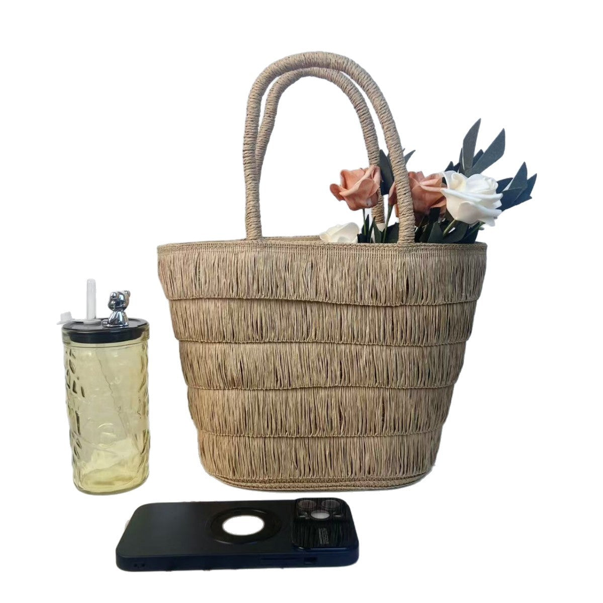 Sac à main tendance à pompon décoratif