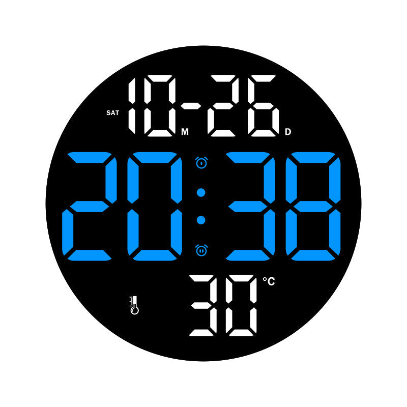 Horloge murale numérique avec fonction température et hygromètre