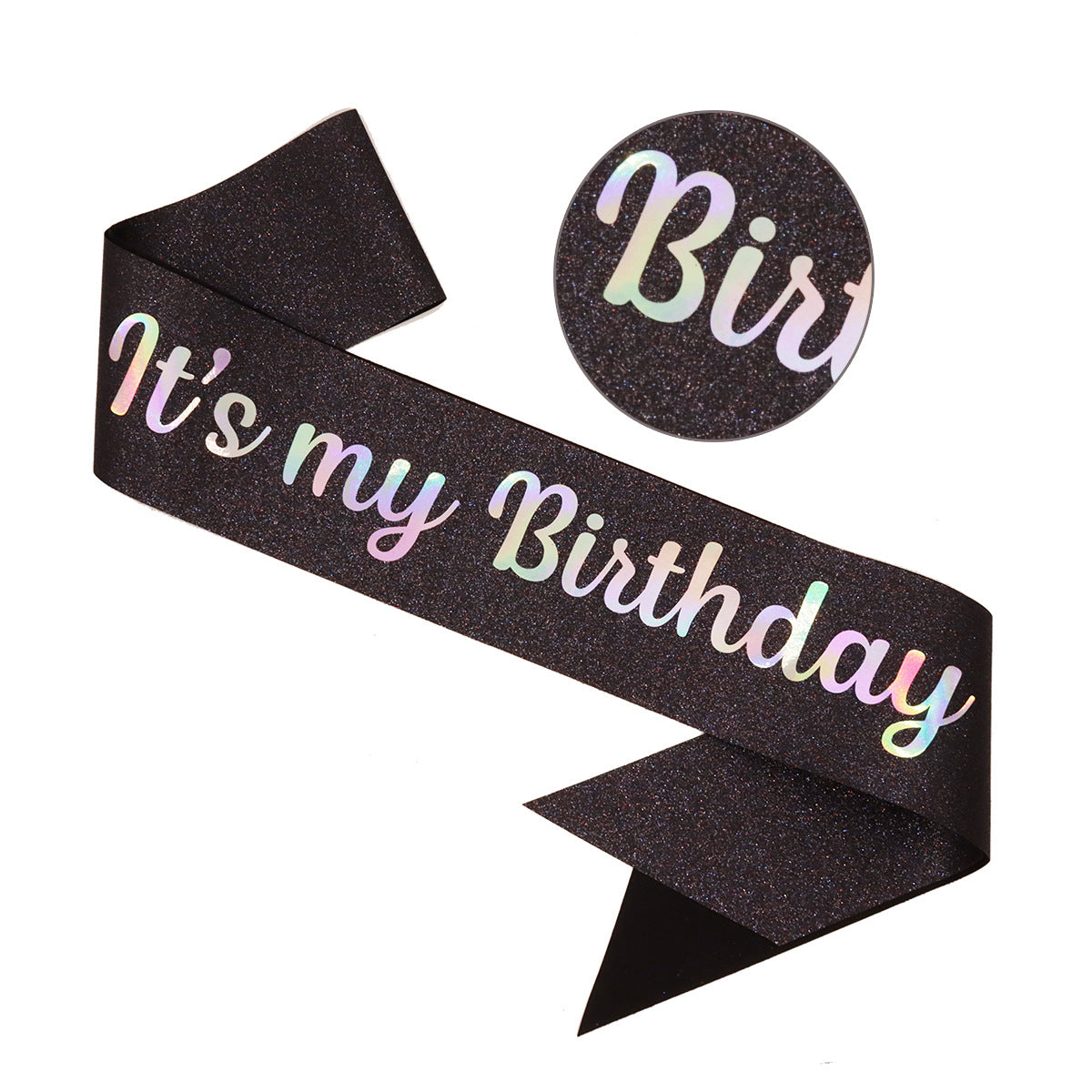 Bande d'anniversaire festive pour femme avec motif pailleté