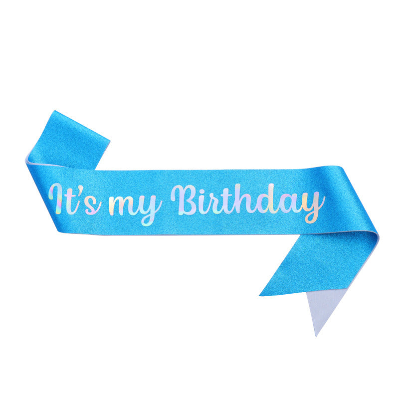 Bande d'anniversaire festive pour femme avec motif pailleté