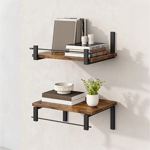 Etagère murale au design industriel bois-métal