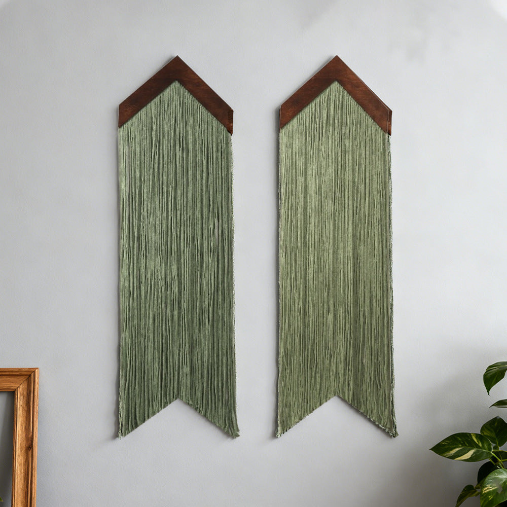 Décoration murale en macramé avec motif nuage