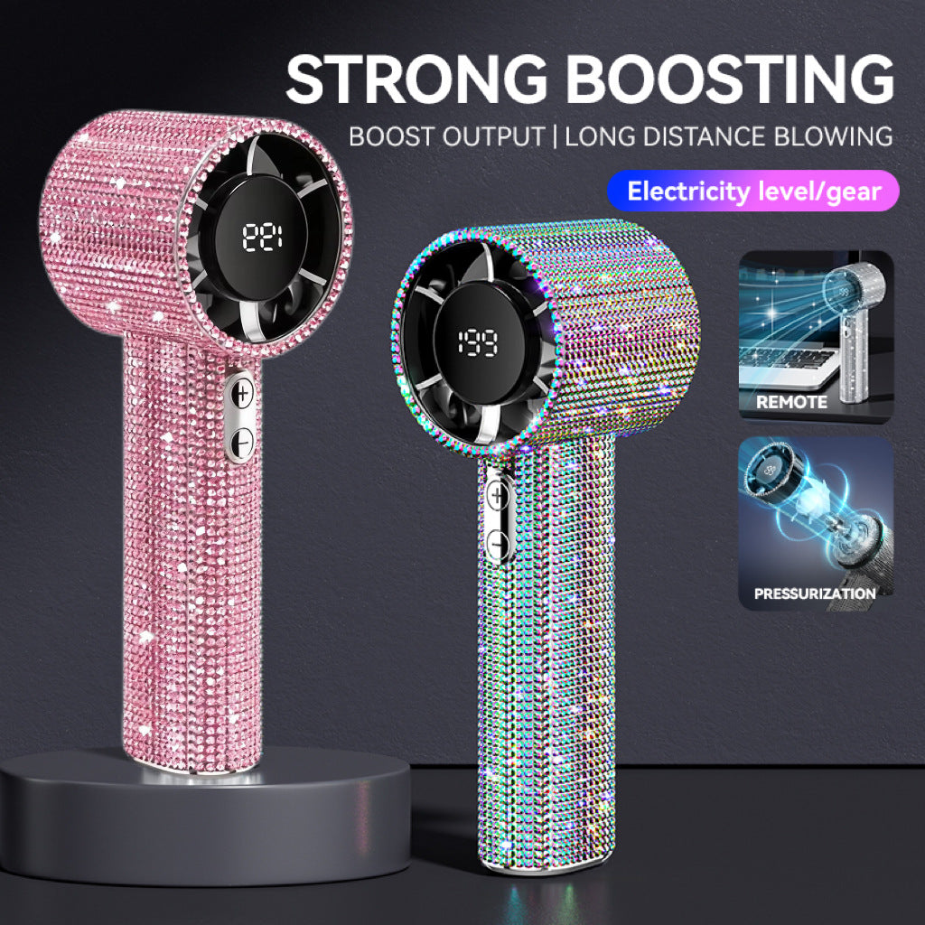 Sèche-cheveux portable haute performance pour femme avec détails brillants
