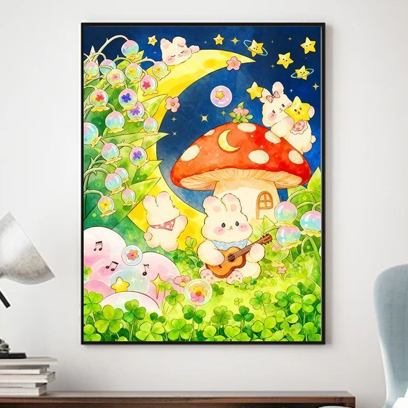 Décoration murale fantaisiste sur le thème des animaux