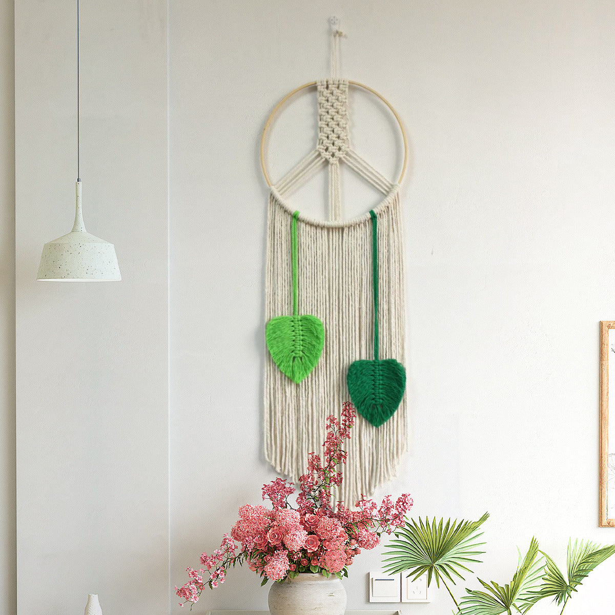 Décoration murale en macramé avec un attrait élégant