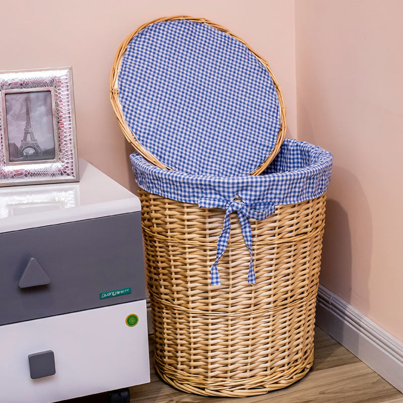 Panier à linge décoratif en osier