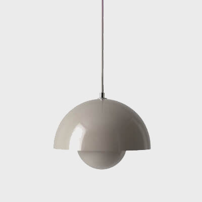 Lampe à suspension Scandinavische Halfrond Metalen Kap 1-Lichtpunt Modern Design Eetkamer Woonkamer | Sansotis