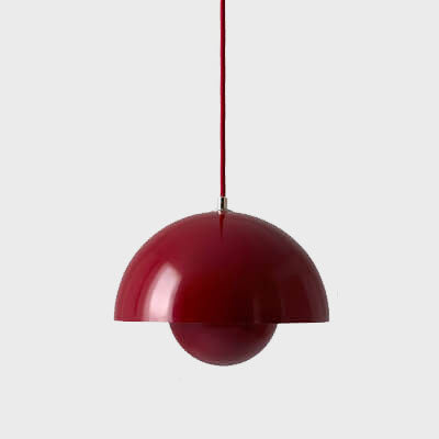 Lampe à suspension Scandinavische Halfrond Metalen Kap 1-Lichtpunt Modern Design Eetkamer Woonkamer | Sansotis