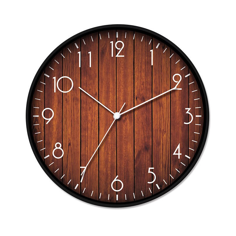 Horloge murale aspect bois