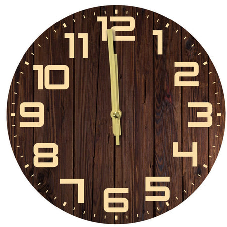Horloge murale au design rustique en bois