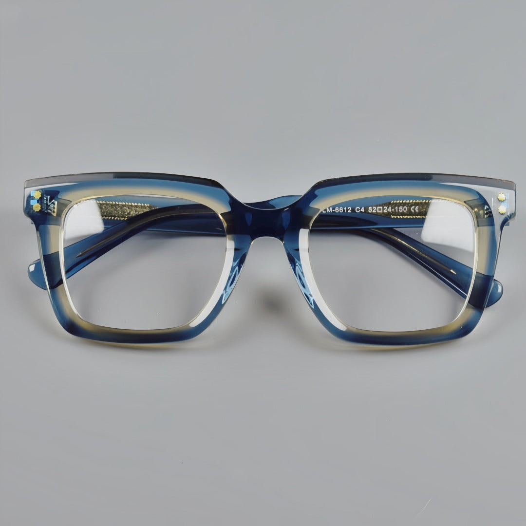 Monture de lunettes carrée en acétate rétro Tatt