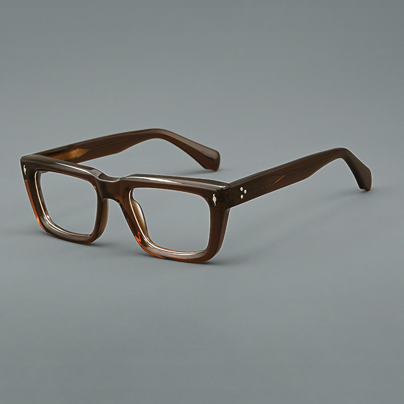 Majeed Monture de lunettes rectangulaires rétro en acétate
